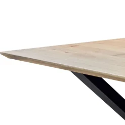 Wohnen Esszimmertisch aus Wildeiche mit Schweizer Kante - Ashron