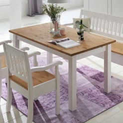 Wohnen Weiße Möbel|Naturholzmöbel*Esszimmertisch Molzau im Landhausstil