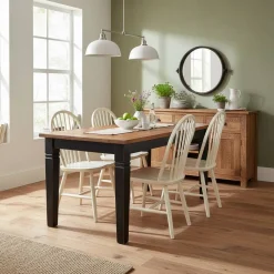 Wohnen Landhausmöbel|Kolonialmöbel*Esszimmertisch Sentiments in Schwarz