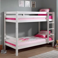 Kinder Wohnen Etagebett Stockbett in Weiß lackiert - Vatros