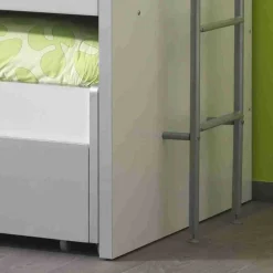 Kinder Wohnen Etagenbett Boro in Weiß-Grau