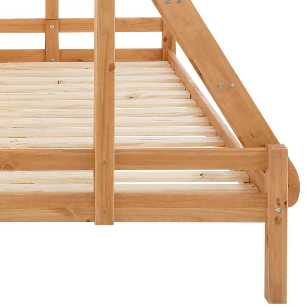 Wohnen Kindermöbel|Kinderbetten*Etagenbett mit breitem Bett unten aus Kiefer - Inverness