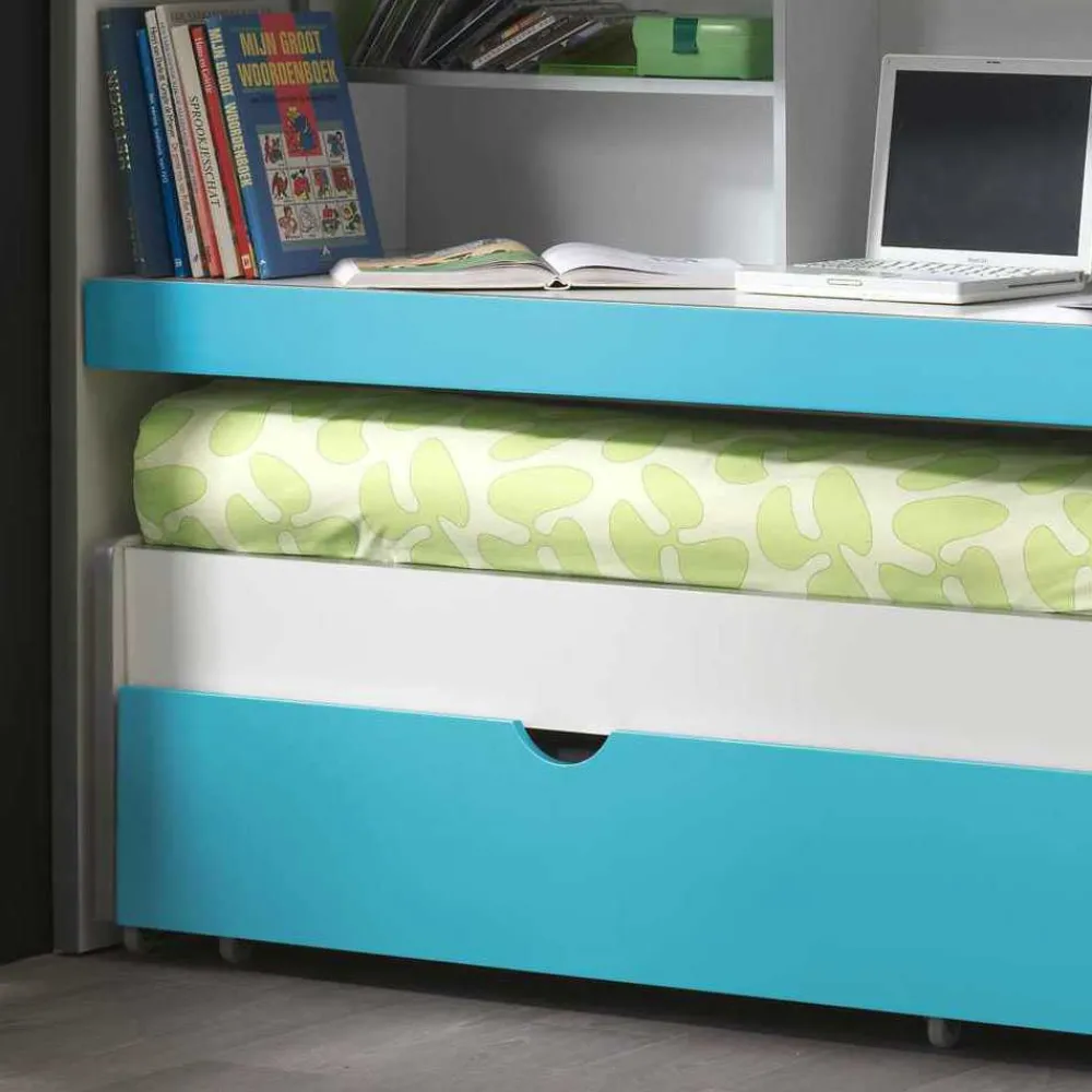 Wohnen Kindermöbel|Kinderbetten*Etagenbett Nowy in Weiß-Blau