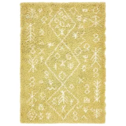 Wohnen Weiße Möbel|Skandinavische Möbel*Ethno Läufer oder Teppich in Gelb & Creme - Kareta