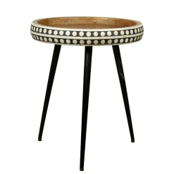 Wohnen Massivholzmöbel|Küchentische*Ethno Style Beistelltisch aus Massivholz Mango - Piton