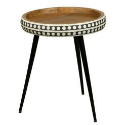 Wohnen Massivholzmöbel|Küchentische*Ethno Style Beistelltisch aus Massivholz Mango - Piton