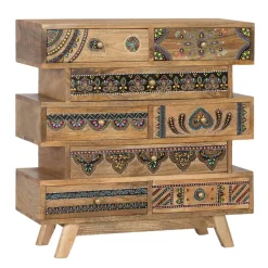 Wohnen Ethno Style Design-Kommode handbemalt - Azua