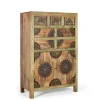Wohnen Boho Style Möbel|Orientalische Möbel*Ethno Style Highboard handbemalt - Azua
