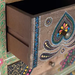 Wohnen Boho Style Möbel|Orientalische Möbel*Ethno Style Highboard handbemalt - Azua