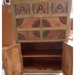 Wohnen Boho Style Möbel|Orientalische Möbel*Ethno Style Highboard handbemalt - Azua