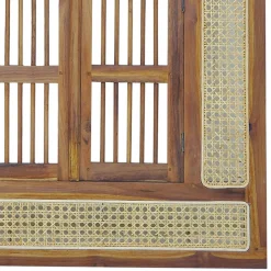 Wohnen Orientalische Möbel|Rattanmöbel*Ethno Style Spiegel aus Teak Holz & Rattan - Vilrada