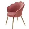 Wohnen Extravaganter Armlehnenstuhl in Rosa Samt - Envus