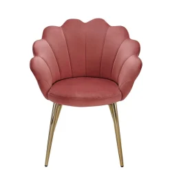 Wohnen Extravaganter Armlehnenstuhl in Rosa Samt - Envus