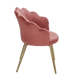 Wohnen Extravaganter Armlehnenstuhl in Rosa Samt - Envus