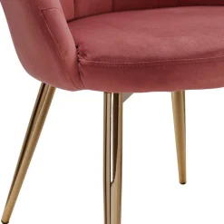 Wohnen Extravaganter Armlehnenstuhl in Rosa Samt - Envus