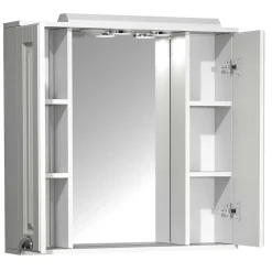 Wohnen Extravaganter Bad Spiegelschrank in Weiß - Akira