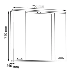 Wohnen Extravaganter Bad Spiegelschrank in Weiß - Akira