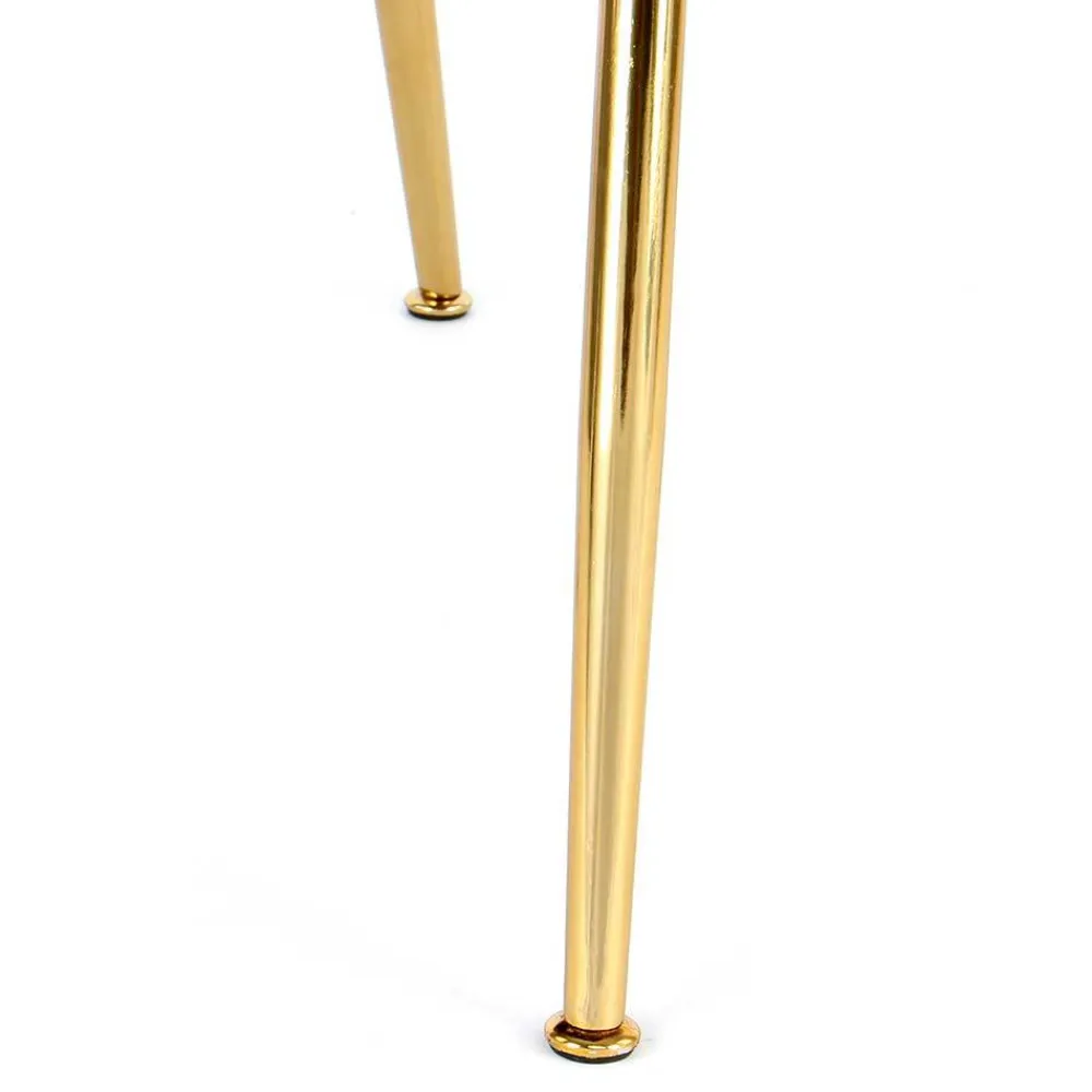 Wohnen Retro Möbel*Extravaganter Samt Tischsessel in Grau & Gold - Ilfred