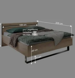 Wohnen Graue Möbel|Schlafzimmer Komplett*Factory Schlafzimmer Einrichtung Set - Licruva (vierteilig)