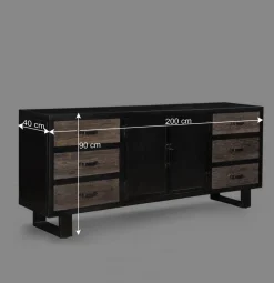 Wohnen Factory Sideboard mit sechs Schubladen - Vebugran