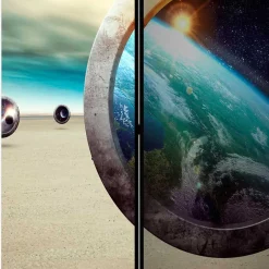 Wohnen Paravents|Wohnzimmer-Regale*Faltbare Foto Trennwand mit Fantasy Motiv - Etterna