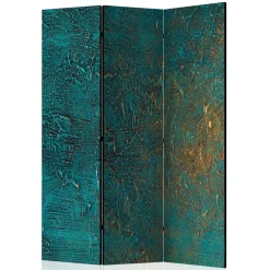 Wohnen Paravents*Faltbare Trennwand in Türkis & Gold - Vigretta