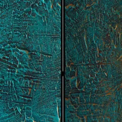 Wohnen Paravents*Faltbare Trennwand in Türkis & Gold - Vigretta