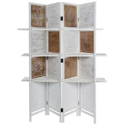 Wohnen Wohnzimmer-Regale|Shabby Chic Möbel*Faltbarer Paravent - auch als Regal nutzbar - Varese