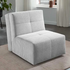 Wohnen Faltsessel in Silber Grau Cord - Levanton