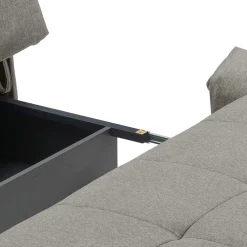 Wohnen Schlafsofas*Faltsofa in Grau Stoffbezug - Ominikana