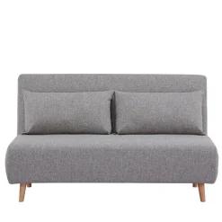 Wohnen Sofas|Sofa*Faltsofa in Grau und Birke - Lucas