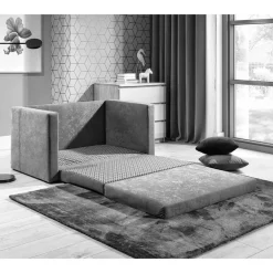 Wohnen Sofas|Sofa*Faltsofa in Grau und Jeansblau - Cancun