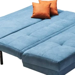 Wohnen Schlafsofas*Faltsofa in Petrol Blau Stoff Stagnola mit Lattenrost Unterfederung