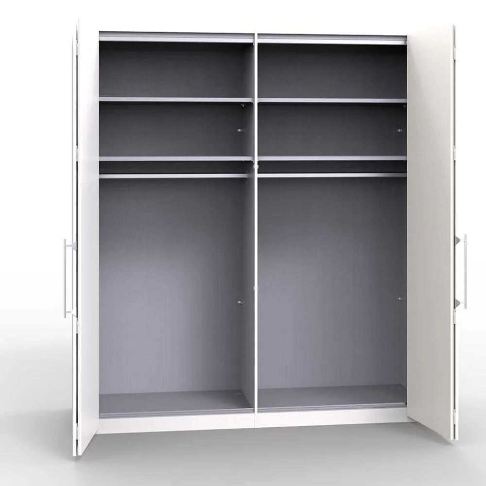 Wohnen Weiße Möbel|Jugendzimmerschränke*Falttürenschrank Yutaha in Weiß Eiche Trüffel