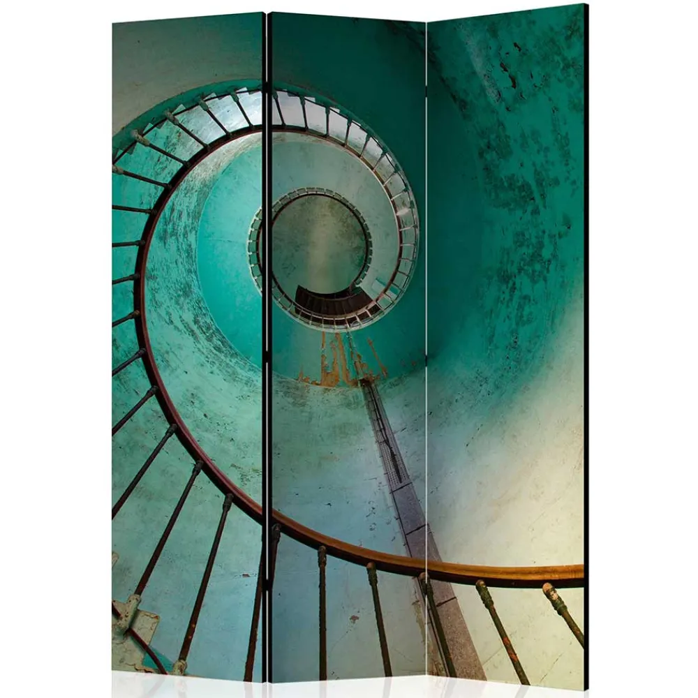 Wohnen Wohnzimmer-Regale|Paravents*Farbig bedruckter Paravent mit Motiv Wendeltreppe - Eprisa