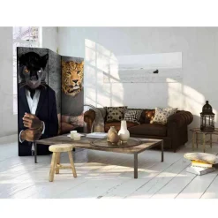 Wohnen Kinder-Paravents*Farbiger Design-Paravent Raubkatzen Männer - Syrata