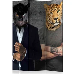 Wohnen Kinder-Paravents*Farbiger Design-Paravent Raubkatzen Männer - Syrata