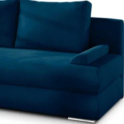 Wohnen Schlafsofas*Federkern Bettsofa in Dunkelblau - Minu