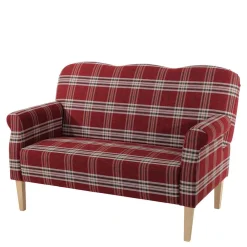 Wohnen Federkern Küchensofa in Rot kariert - Sinael