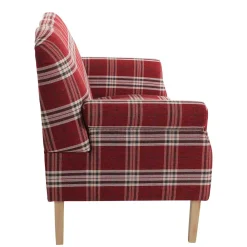 Wohnen Federkern Küchensofa in Rot kariert - Sinael