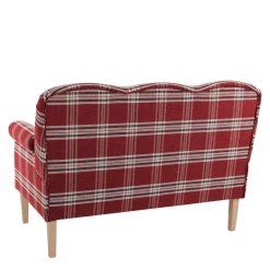 Wohnen Federkern Küchensofa in Rot kariert - Sinael