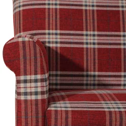 Wohnen Federkern Küchensofa in Rot kariert - Sinael