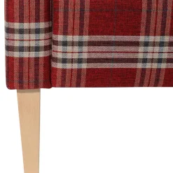 Wohnen Federkern Küchensofa in Rot kariert - Sinael