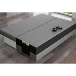 Wohnen Schlafsofas*Federkern Klappcouch in Grau und Schwarz - Zacatecas