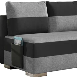Wohnen Schlafsofas*Federkern Klappcouch in Grau und Schwarz - Zacatecas