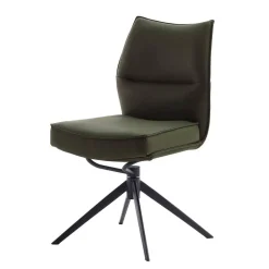 Wohnen Federkern Lederstühle in Oliv Grün - Synfrunia (2er Set)