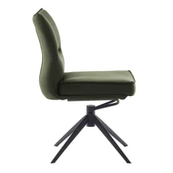 Wohnen Federkern Lederstühle in Oliv Grün - Synfrunia (2er Set)