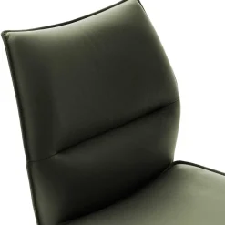 Wohnen Federkern Lederstühle in Oliv Grün - Synfrunia (2er Set)