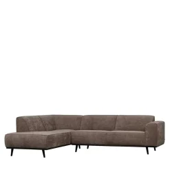 Wohnen Graue Möbel|Sofas*Federkern Polsterecke in Taupe Strukturstoff - Wishes