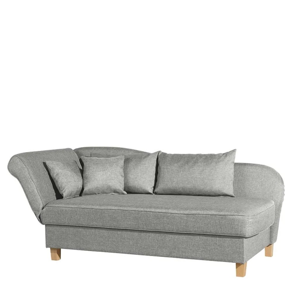 Wohnen Sofas|Sofa*Federkern Polsterliege in Hellgrau mit Buche - Zadella